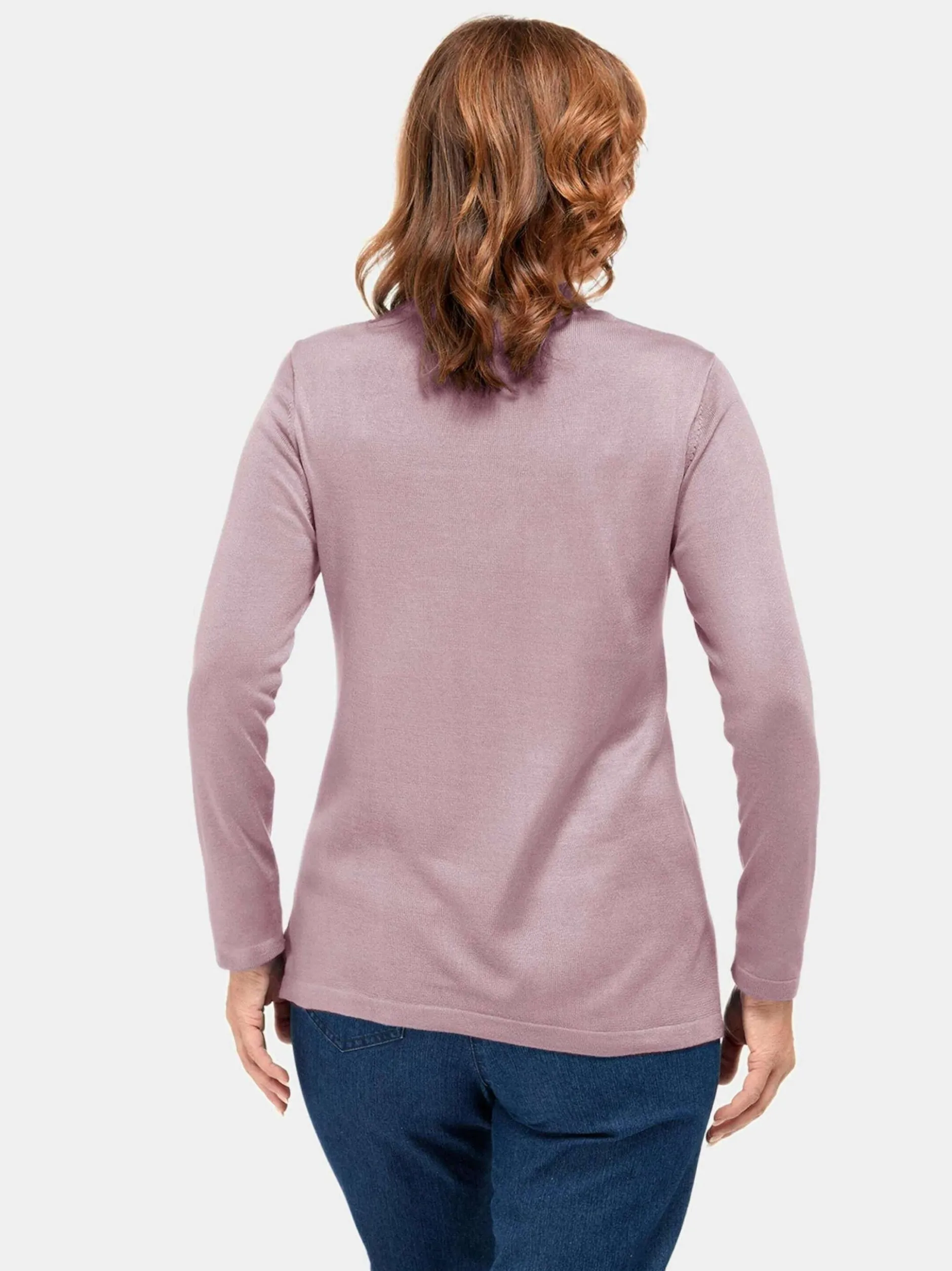Goldner Damen Strickpullover in rosa - Ärmel: langarm