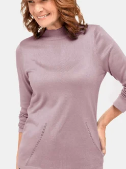 Goldner Damen Strickpullover in rosa - Ärmel: langarm