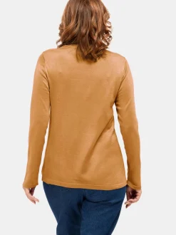 Goldner Damen Strickpullover in gelb - Ärmel: langarm