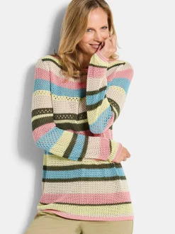 Goldner Damen Strickpullover in mehrfarbig
