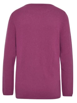 Goldner Damen Strickpullover in lila - Ärmel: langarm