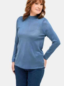 Goldner Damen Strickpullover in blau - Ärmel: langarm
