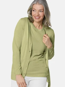 Goldner Damen Strick-Sets - Kurzgröße in grün
