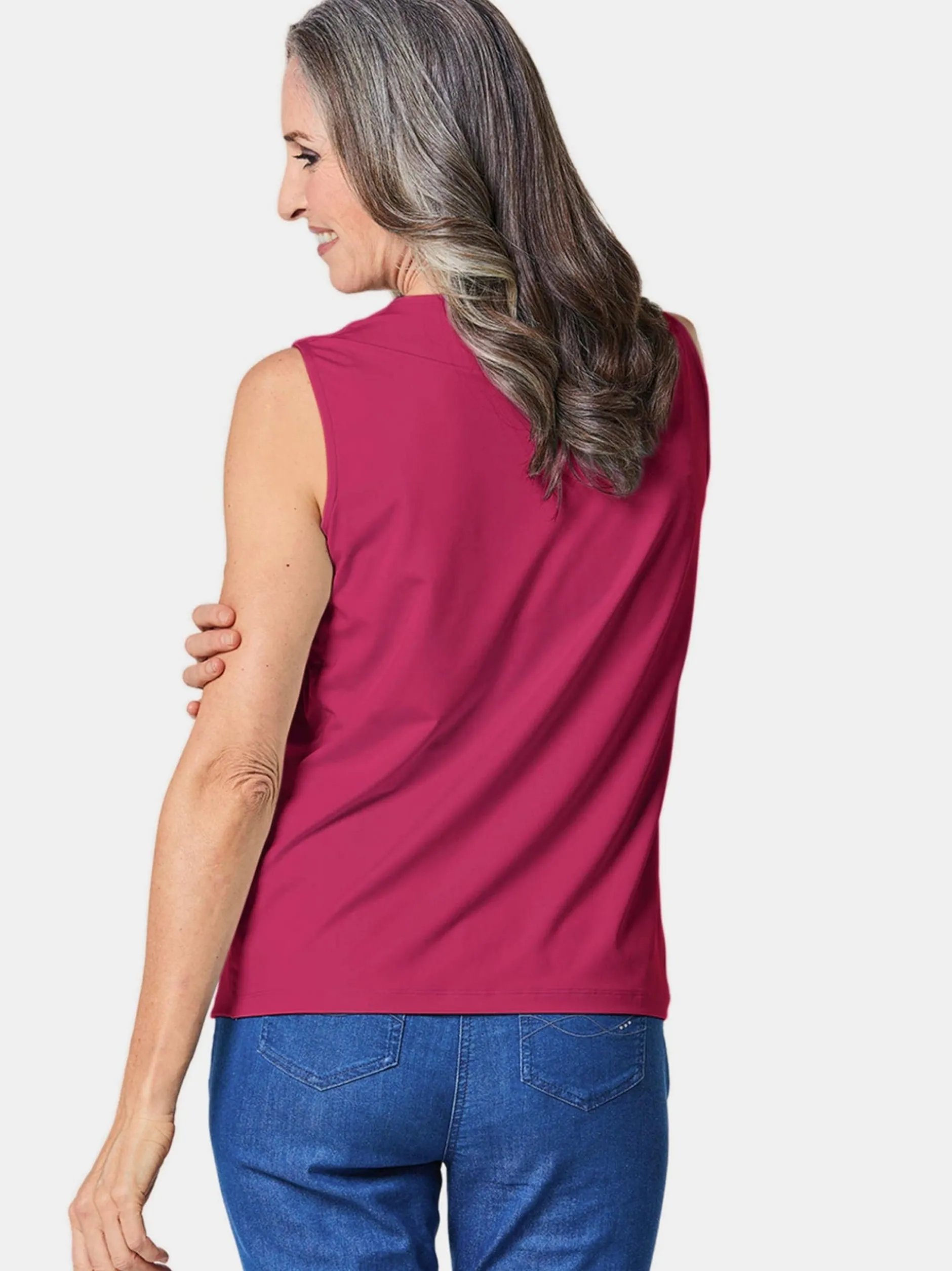 Goldner Damen Tops in pink - Ausschnitt: Rundhals
