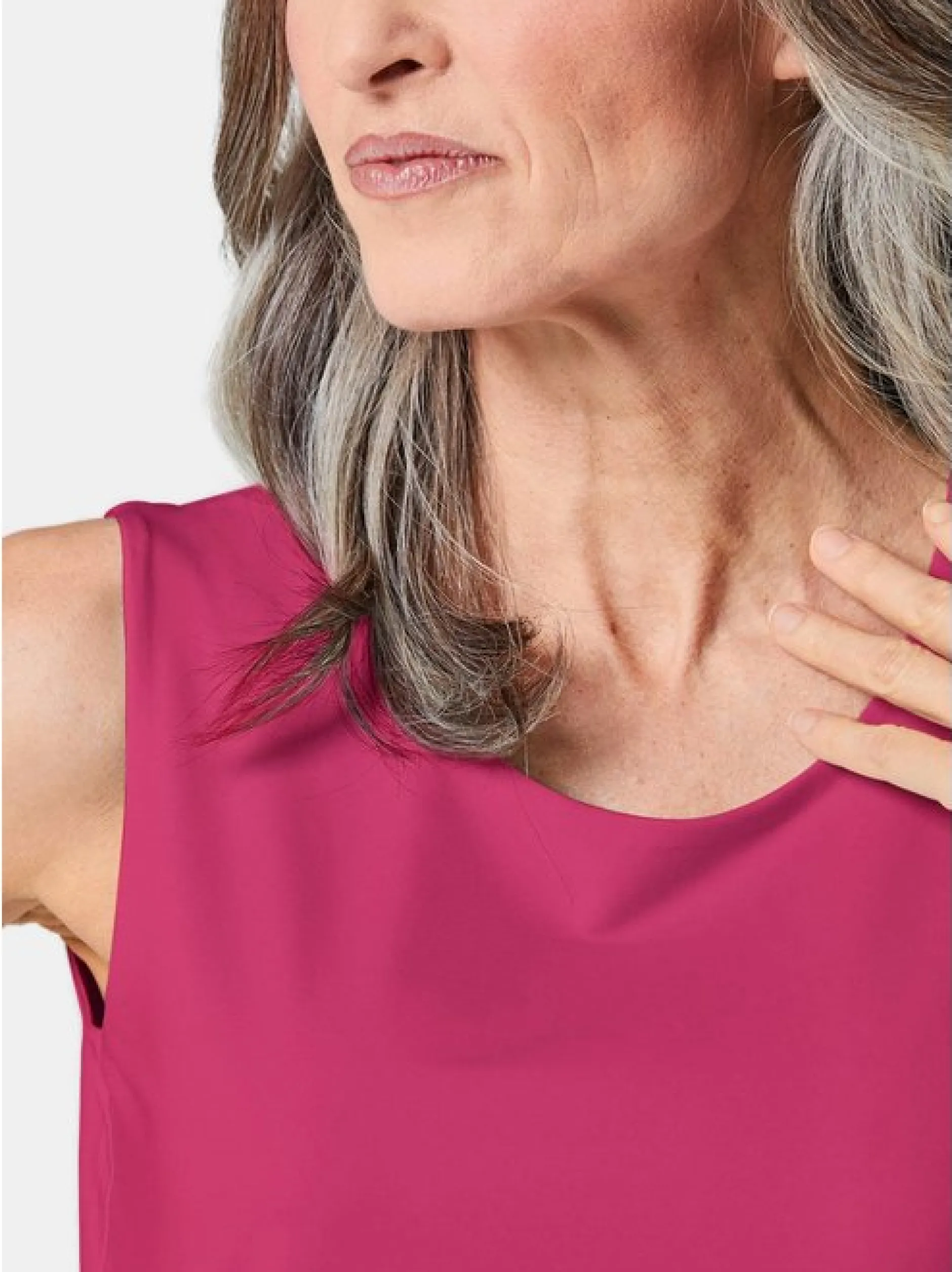 Goldner Damen Tops in pink - Ausschnitt: Rundhals