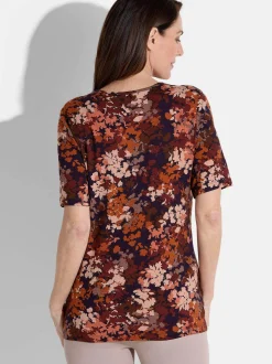 Goldner Damen T-Shirt in marine - Ausschnitt: Rundhals
