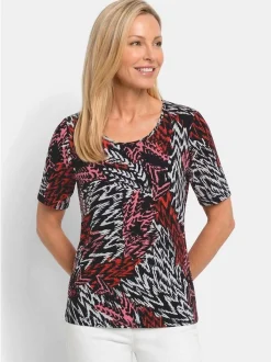 Goldner Damen T-Shirt - Kurzgröße in schwarz