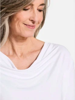 Goldner Damen T-Shirt - Kurzgröße in weiß