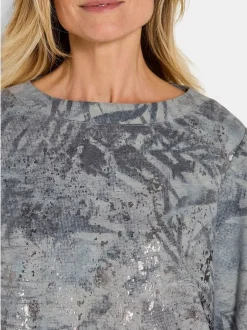 Goldner Damen T-Shirt - Kurzgröße in grau