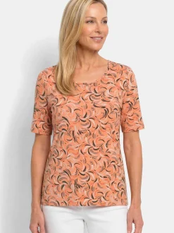Goldner Damen T-Shirt - Kurzgröße in mehrfarbig
