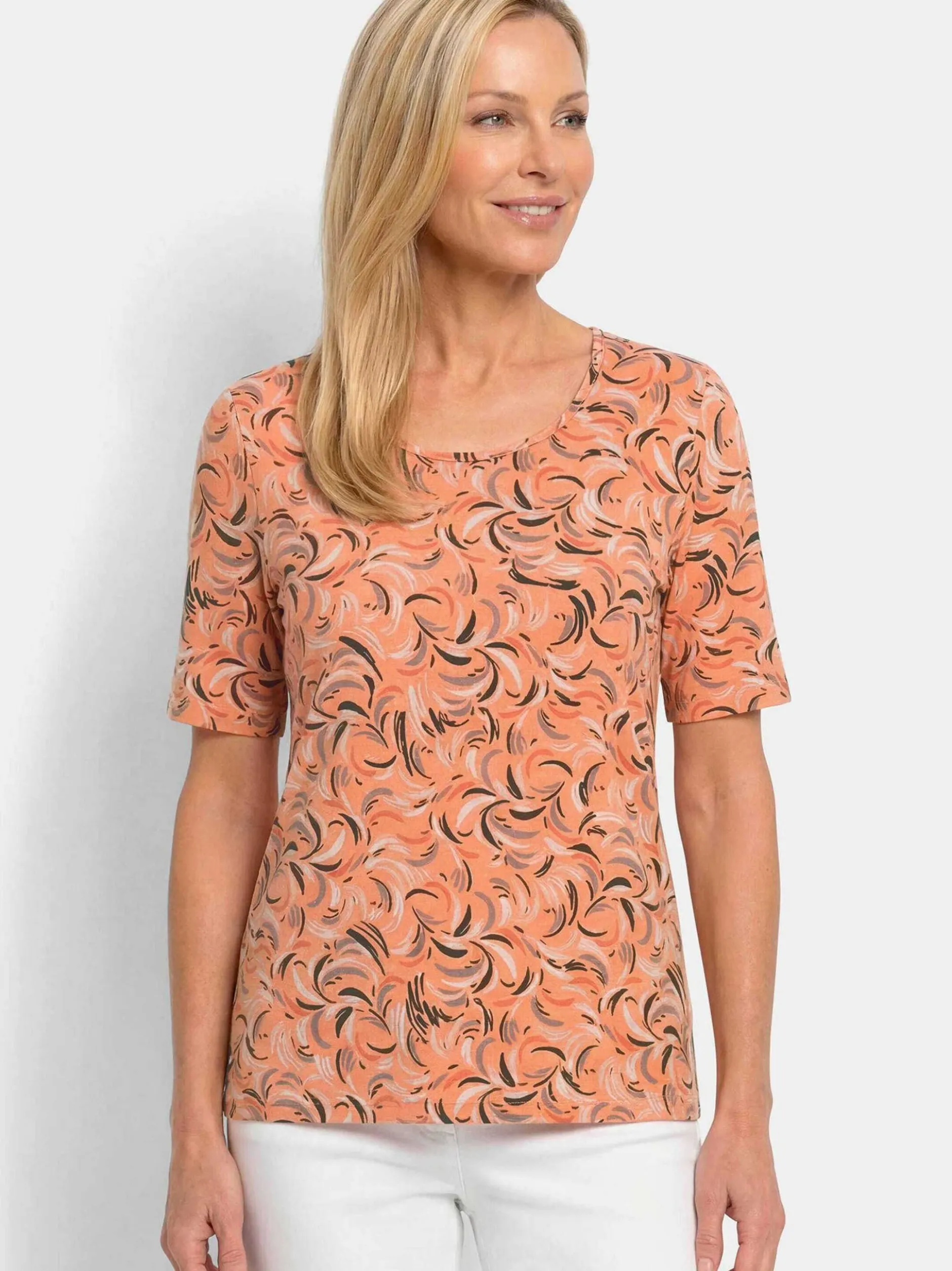 Goldner Damen T-Shirt - Kurzgröße in mehrfarbig