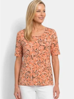 Goldner Damen T-Shirt - Kurzgröße in mehrfarbig