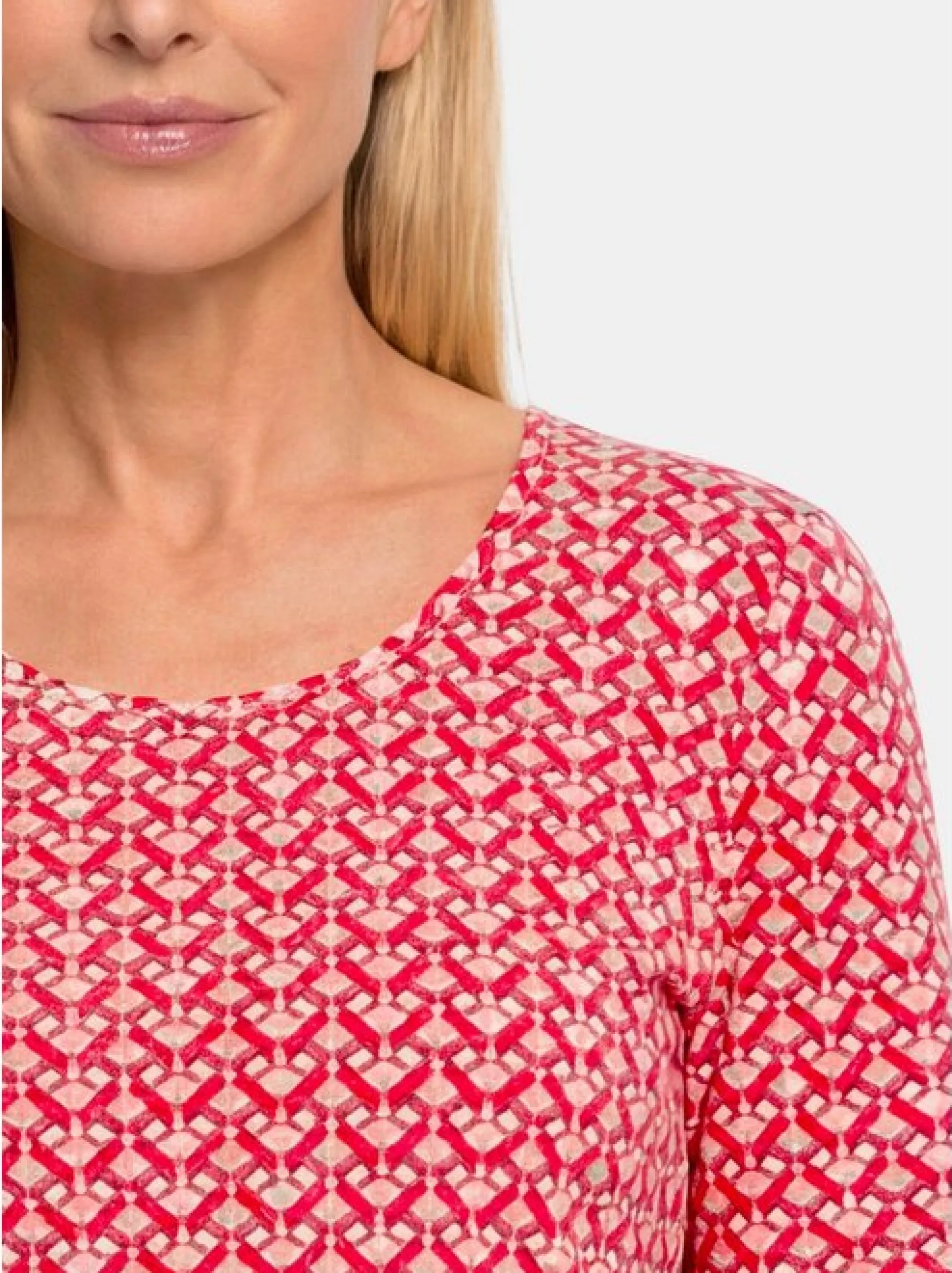 Goldner Damen T-Shirt - Kurzgröße in rot