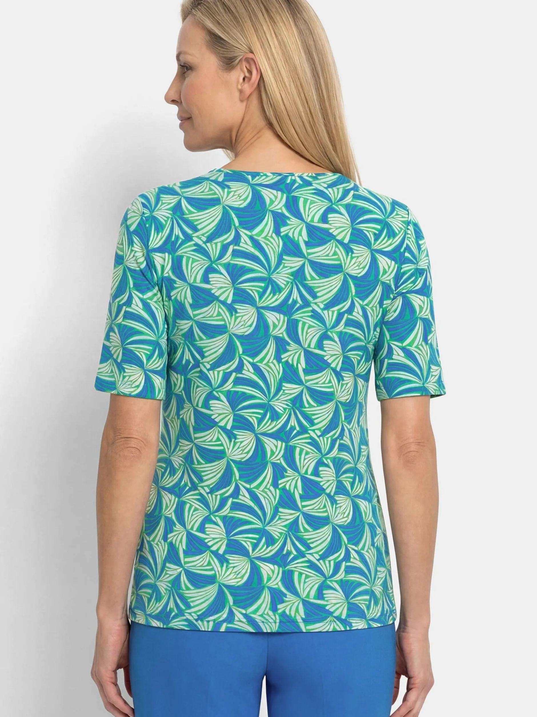 Goldner Damen T-Shirt - Kurzgröße in grün