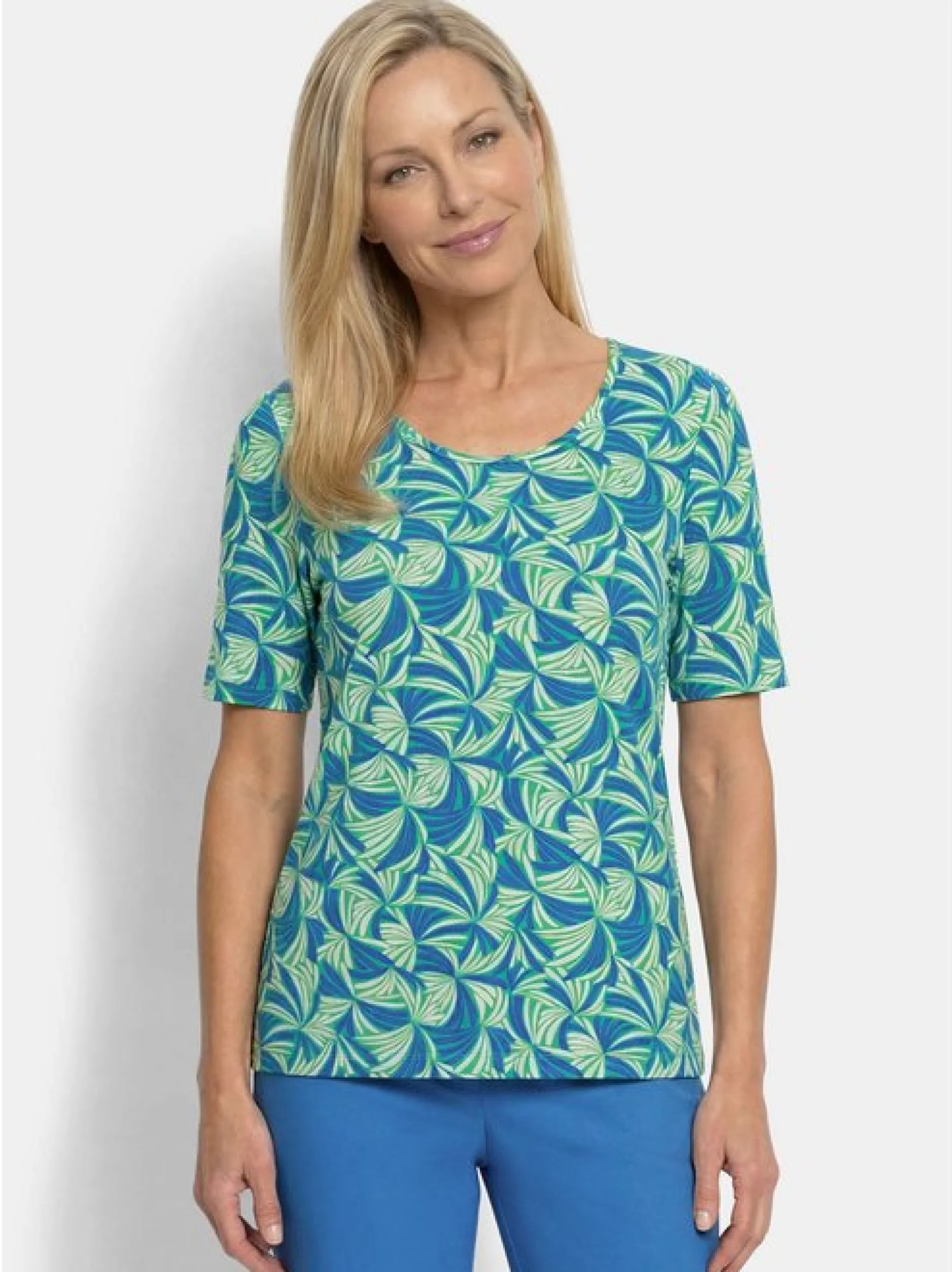 Goldner Damen T-Shirt - Kurzgröße in grün