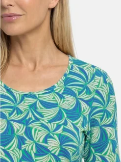 Goldner Damen T-Shirt - Kurzgröße in grün