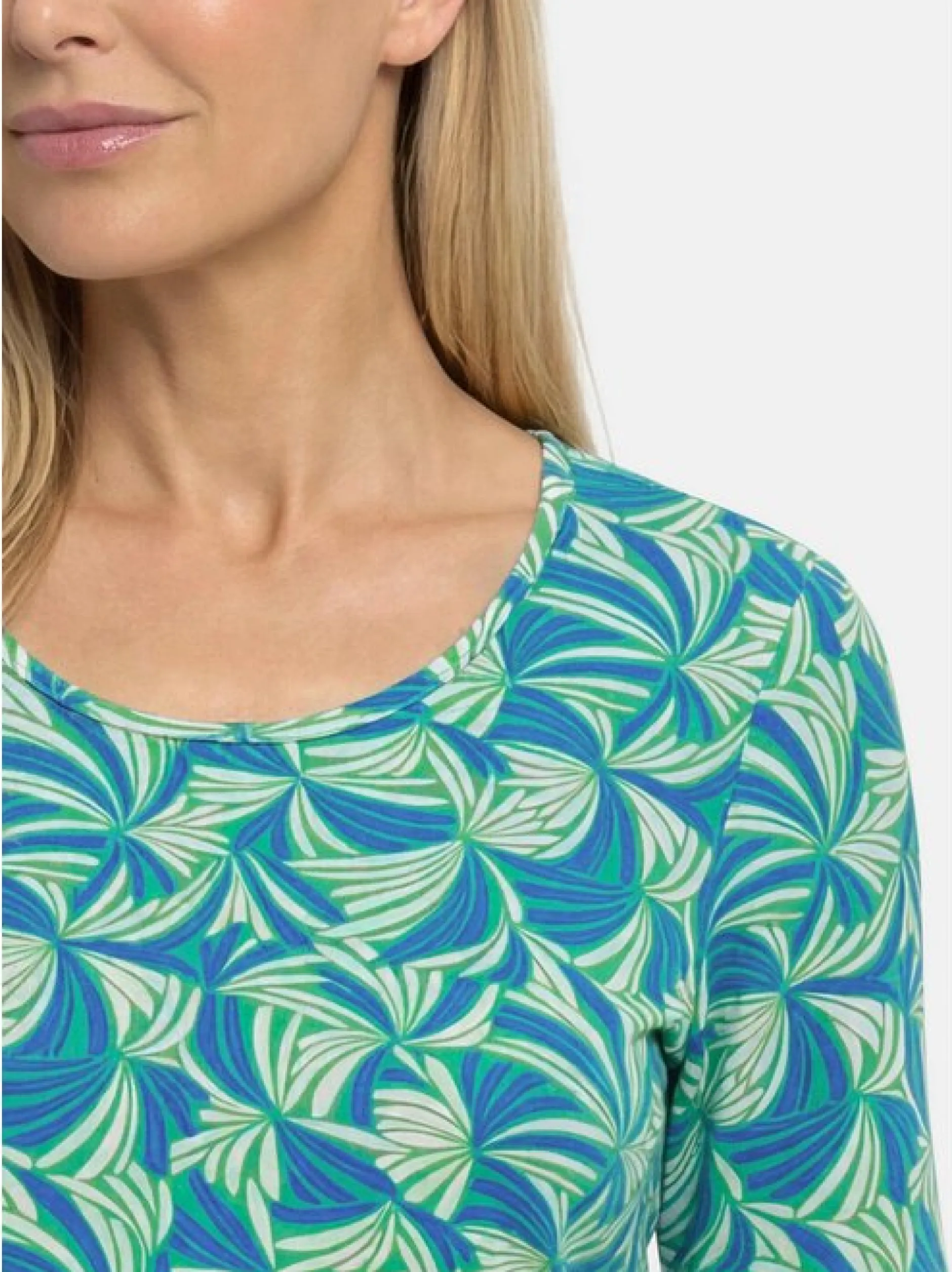 Goldner Damen T-Shirt - Kurzgröße in grün