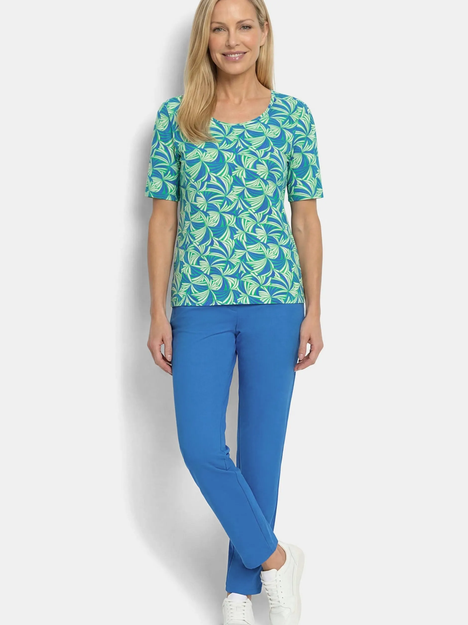 Goldner Damen T-Shirt - Kurzgröße in grün