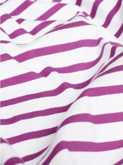Goldner Damen T-Shirts in lila - Ausschnitt: Rundhals