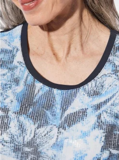 Goldner Damen T-Shirts in marine - Ausschnitt: Rundhals