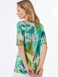 Goldner Damen T-Shirts in mehrfarbig - Ärmel: Halbarm