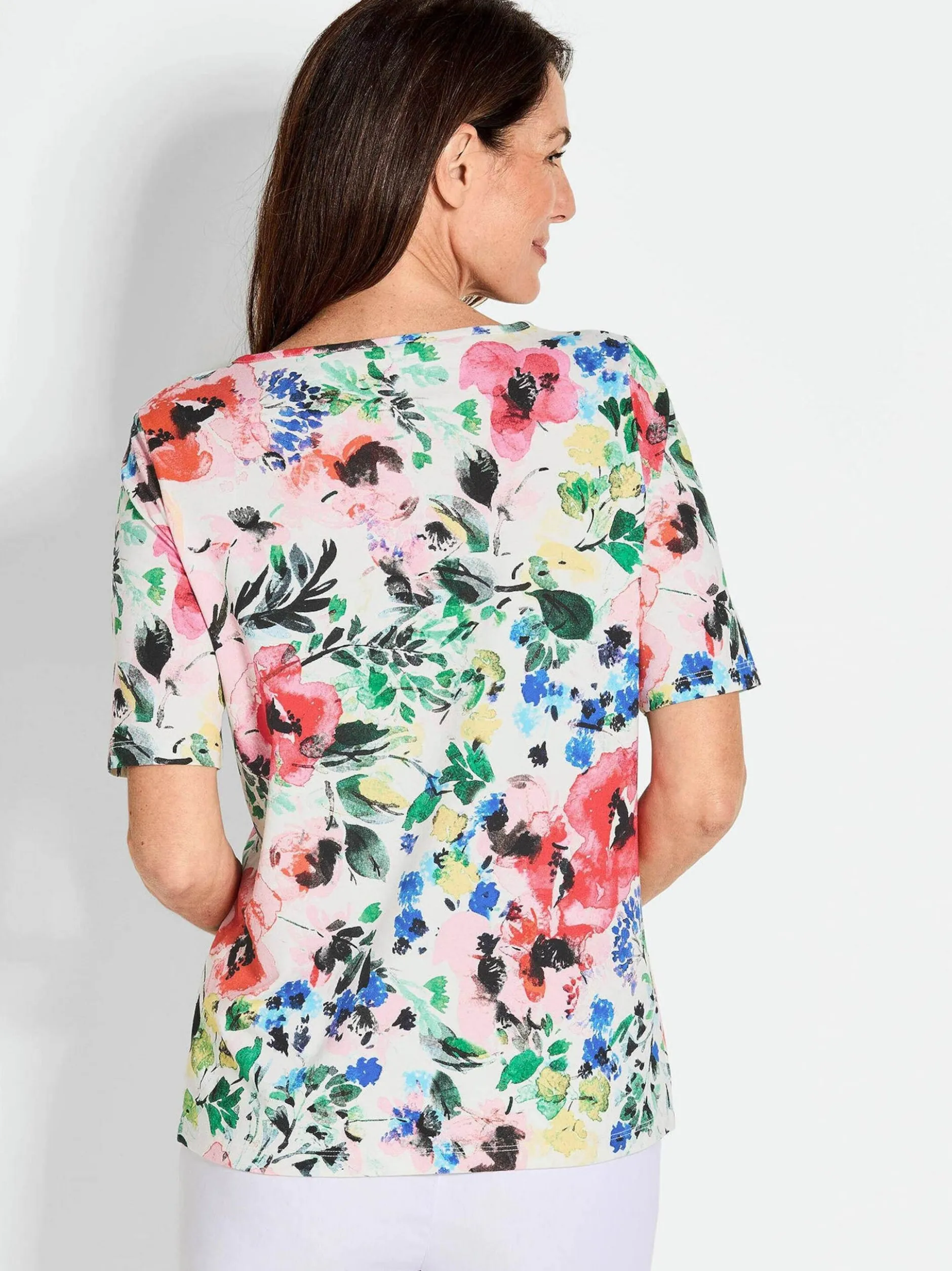 Goldner Damen T-Shirts in mehrfarbig - Ärmel: Halbarm