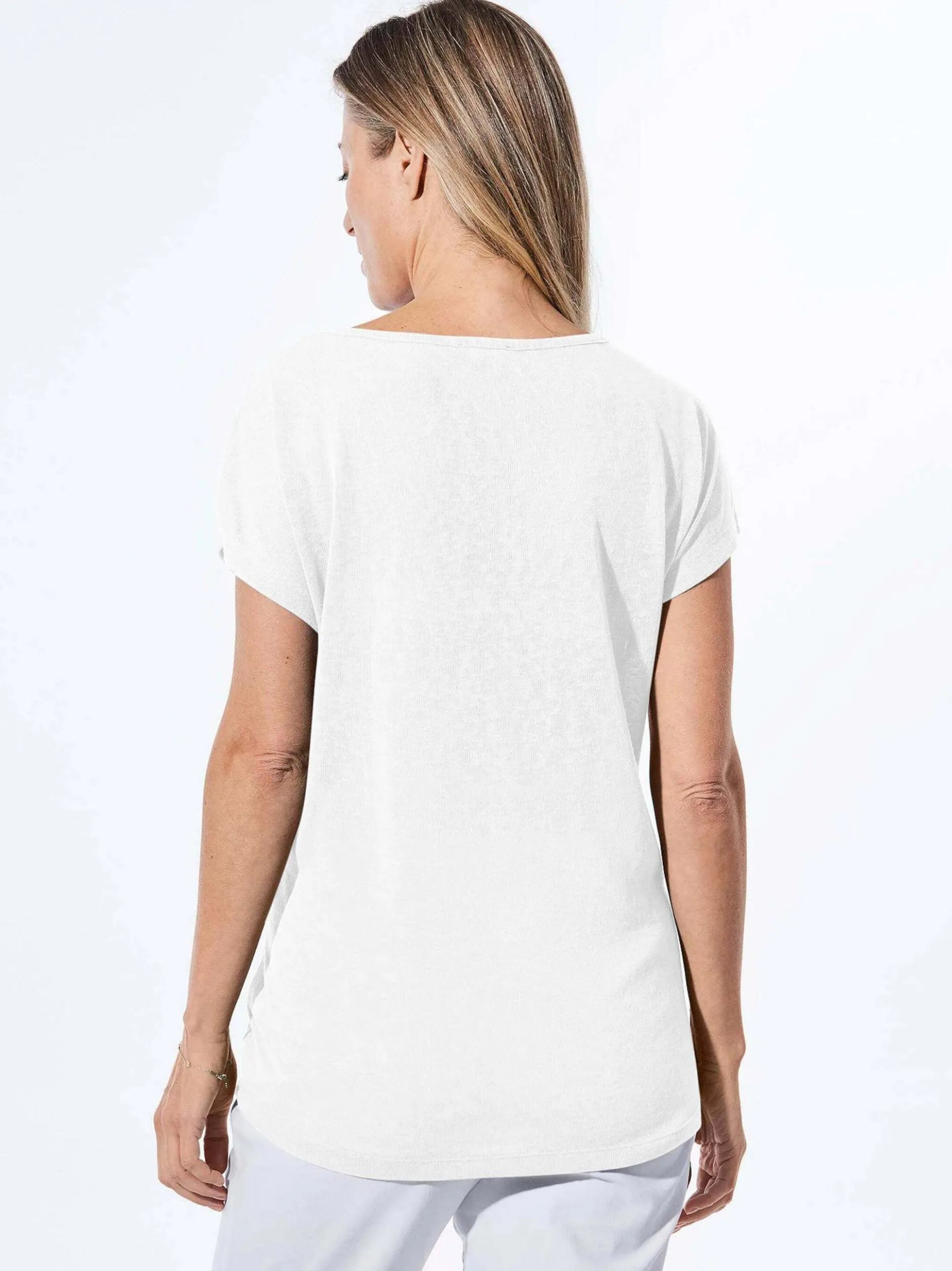 Goldner Damen T-Shirts - Kurzgröße in weiß