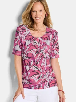Goldner Damen T-Shirts - Kurzgröße in pink