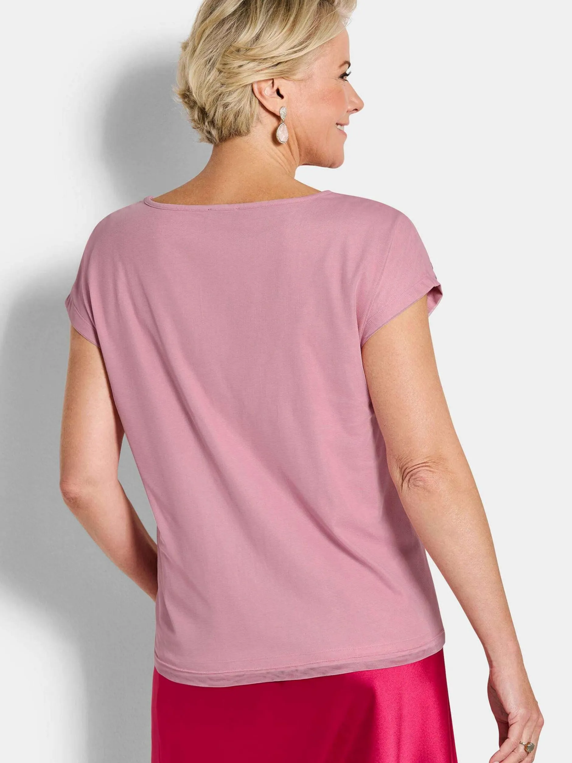 Goldner Damen T-Shirts - Kurzgröße in rosa