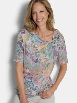 Goldner Damen T-Shirts - Kurzgröße in grün