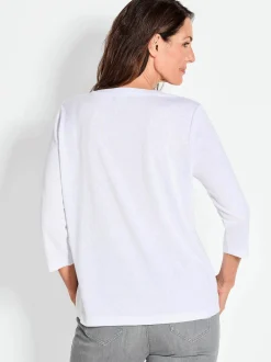 Goldner Damen T-Shirts - Kurzgröße in weiß