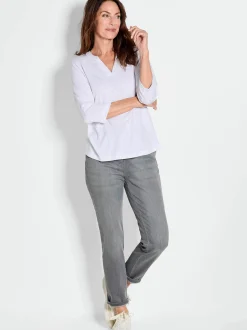 Goldner Damen T-Shirts - Kurzgröße in weiß