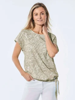 Goldner Damen T-Shirts - Kurzgröße in beige