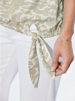 Goldner Damen T-Shirts - Kurzgröße in beige