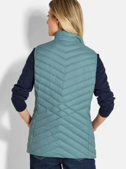 Goldner Damen Weste - Kurzgröße in mint