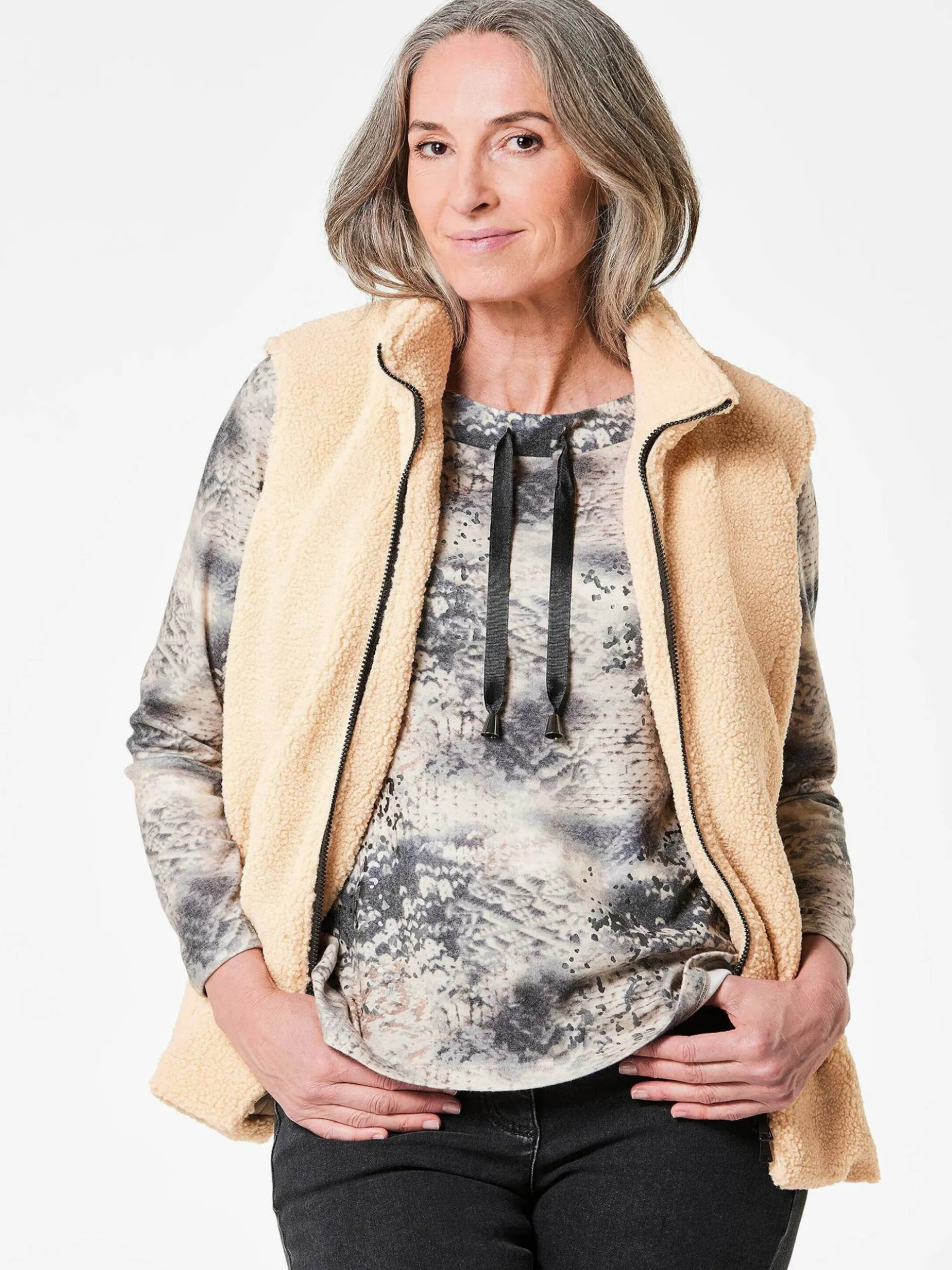 Goldner Damen Westen in beige