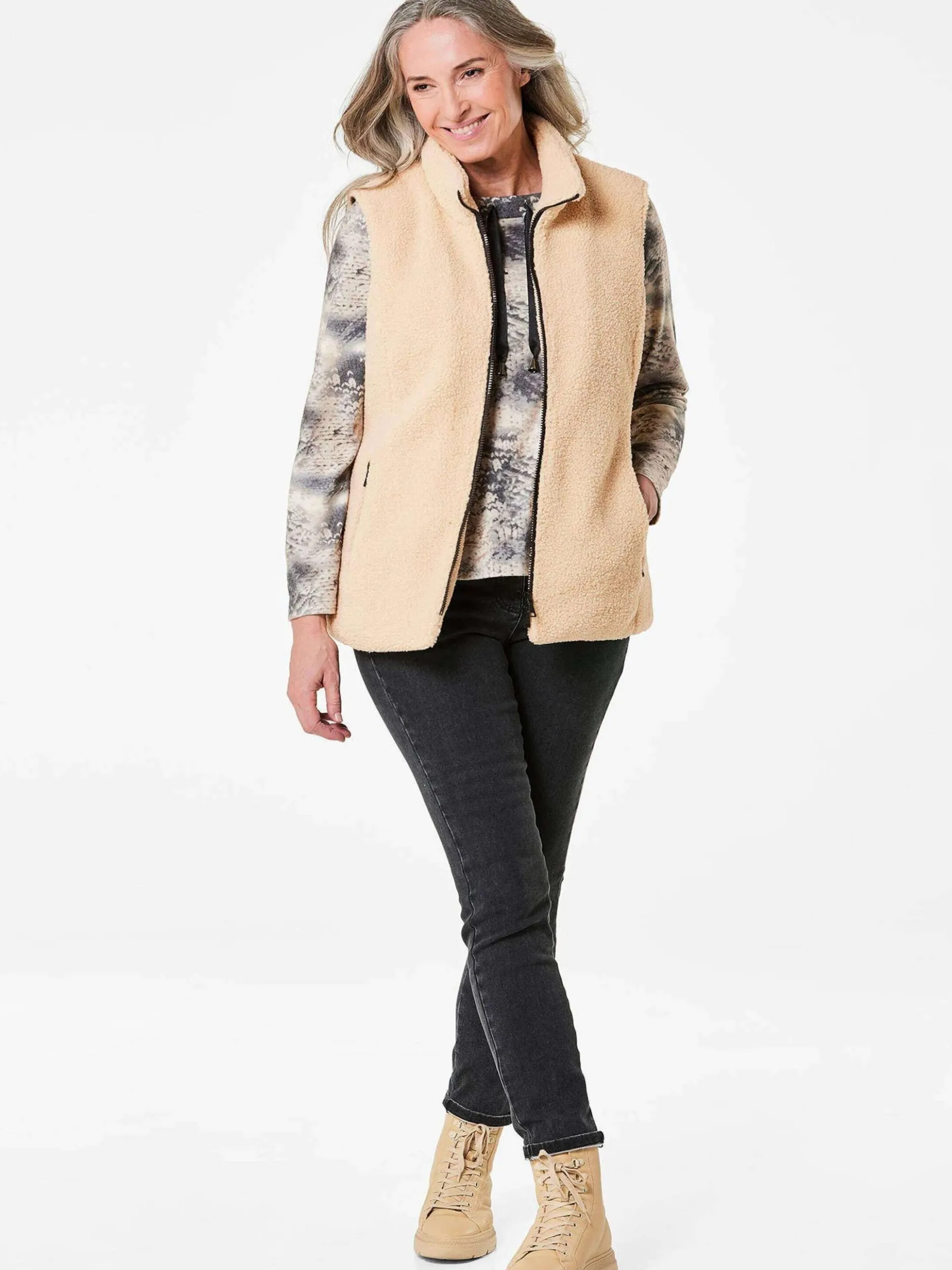Goldner Damen Westen in beige
