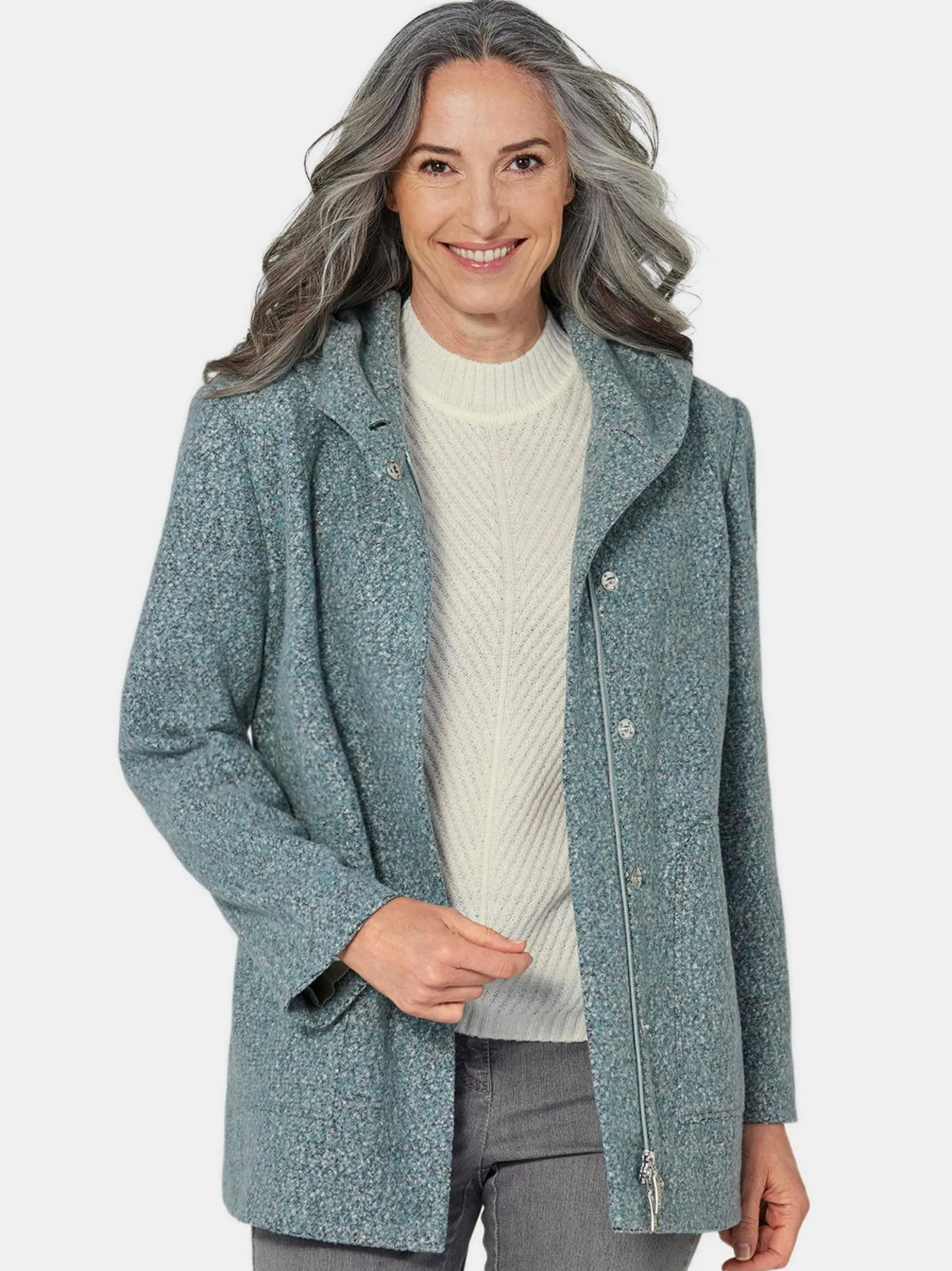 Goldner Damen Winterjacken in grün