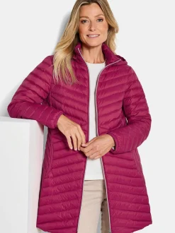 Goldner Damen Winterjacken - Kurzgröße in bordeaux