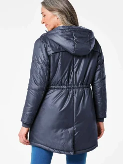 Goldner Damen Winterjacken - Kurzgröße in marine