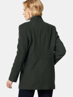 Goldner Damen Wolljacken in grün