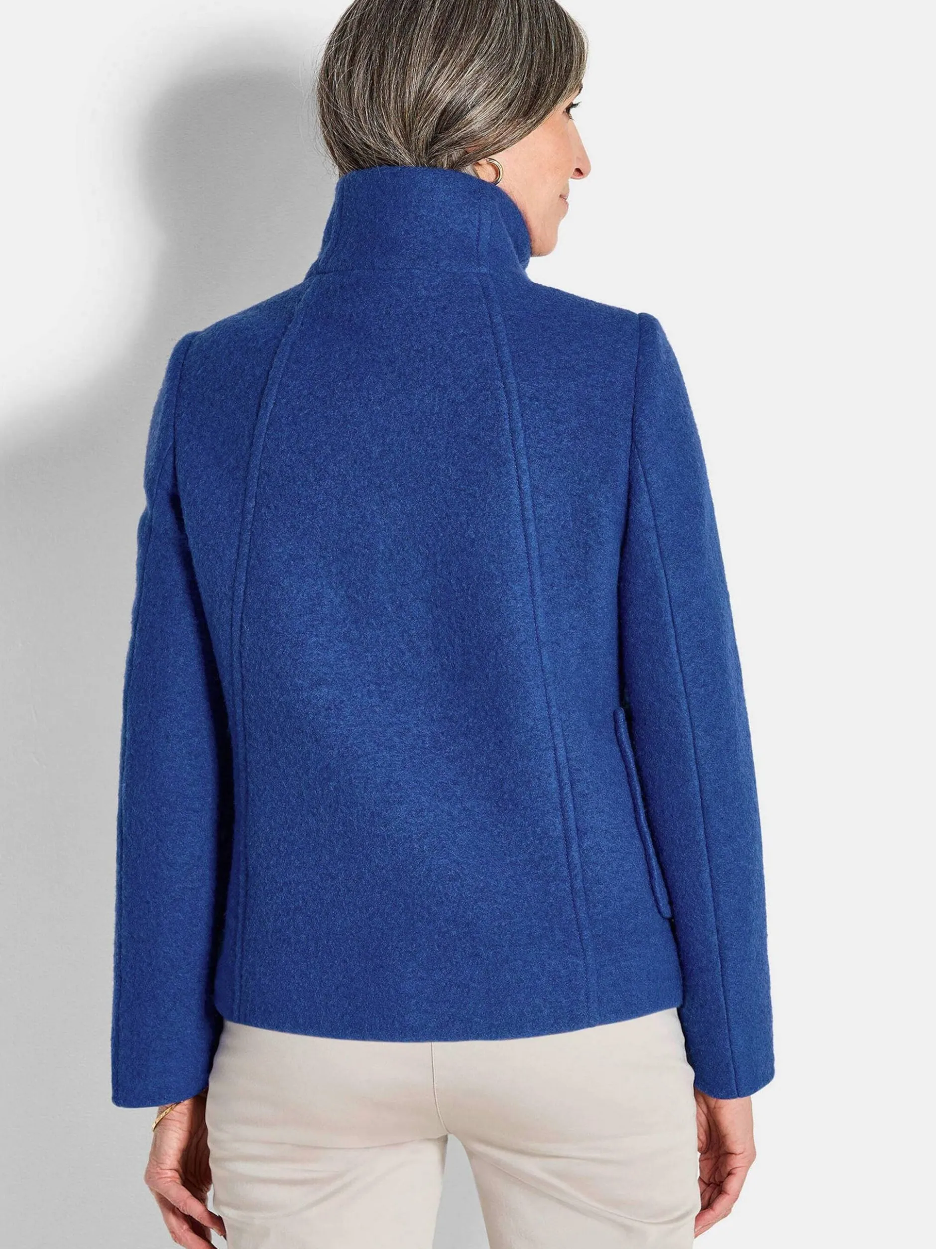 Goldner Damen Wolljacken in royal