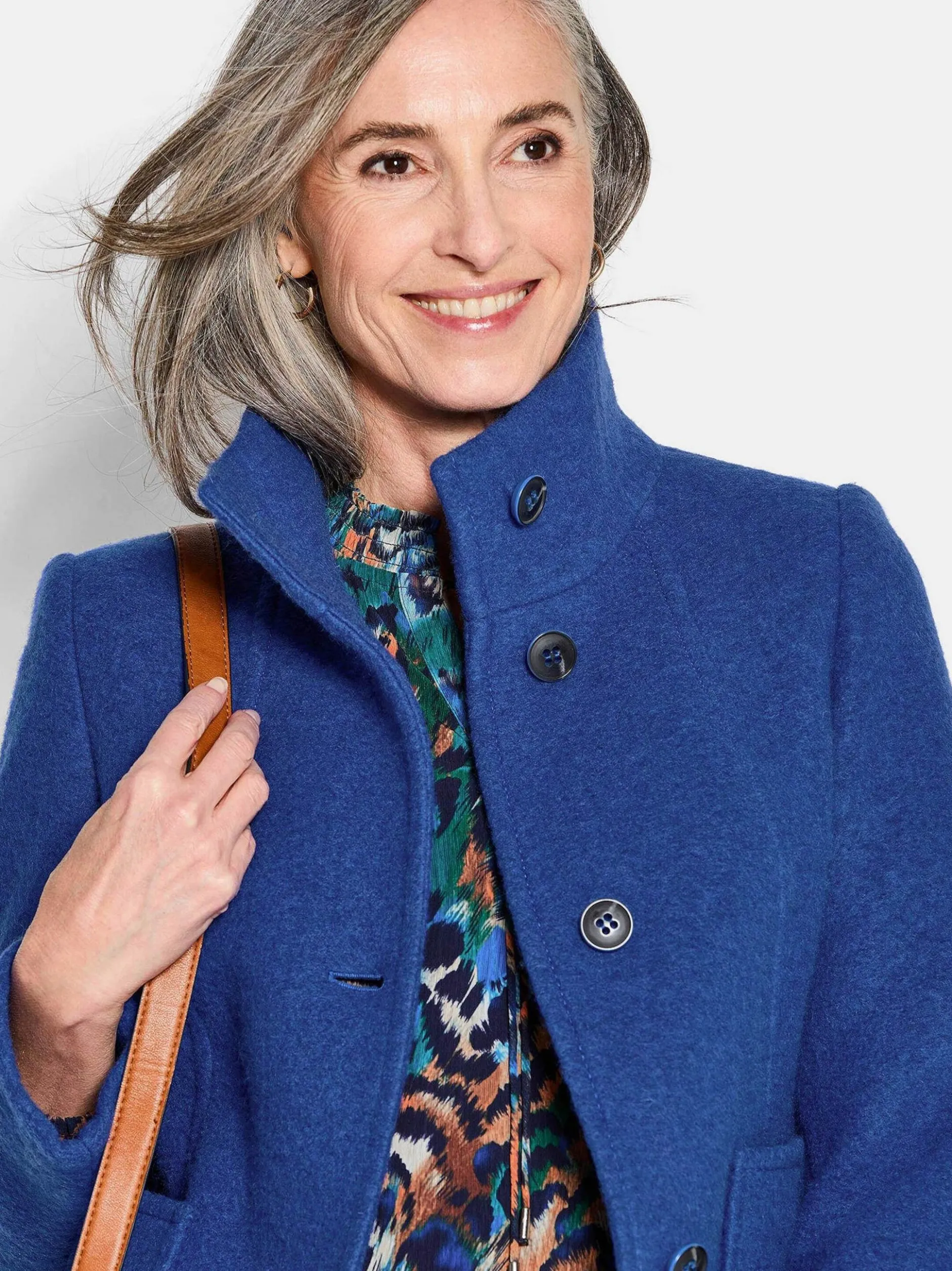 Goldner Damen Wolljacken in royal