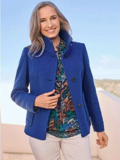 Goldner Damen Wolljacken in royal