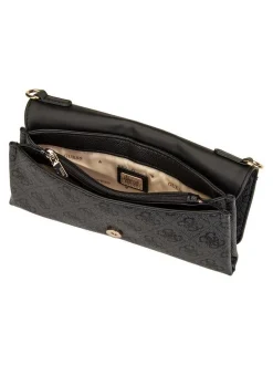 GUESS Damen Clutch - Noelle II Xbody Flap Organizer in grau