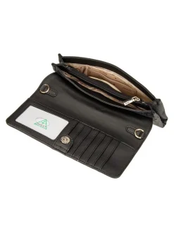 GUESS Damen Clutch - Noelle II Xbody Flap Organizer in grau
