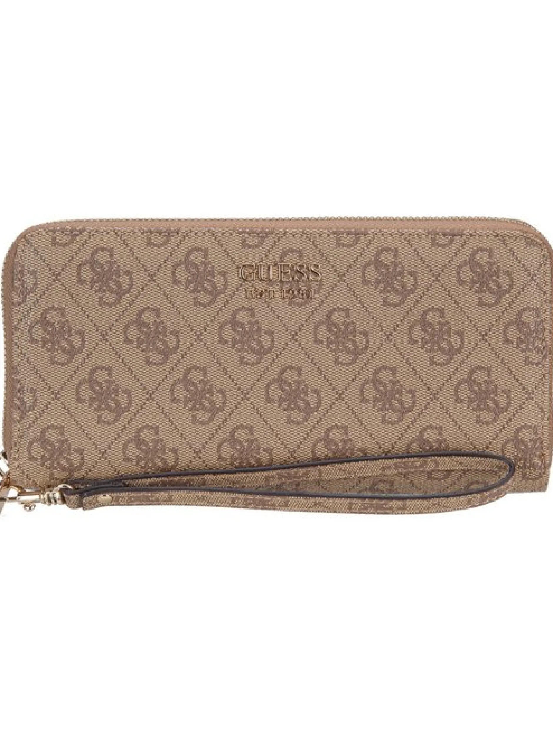 GUESS Damen Geldbörse - Brenton Slg Large Zip Around in braun