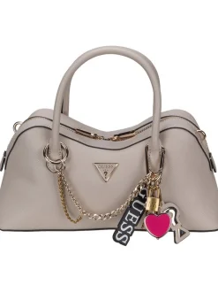 GUESS Damen Handtasche - Davina Satchel in taupe