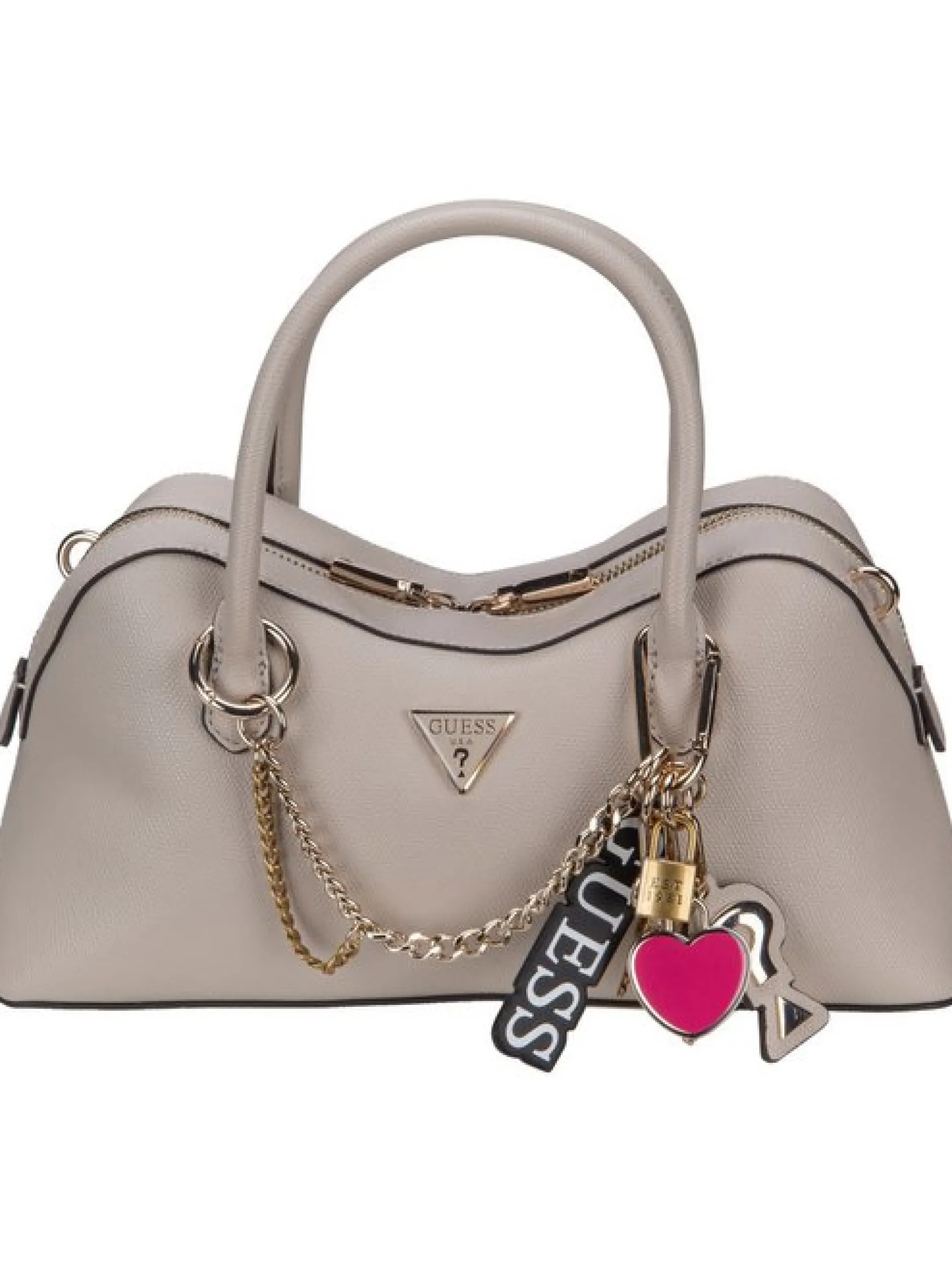 GUESS Damen Handtasche - Davina Satchel in taupe