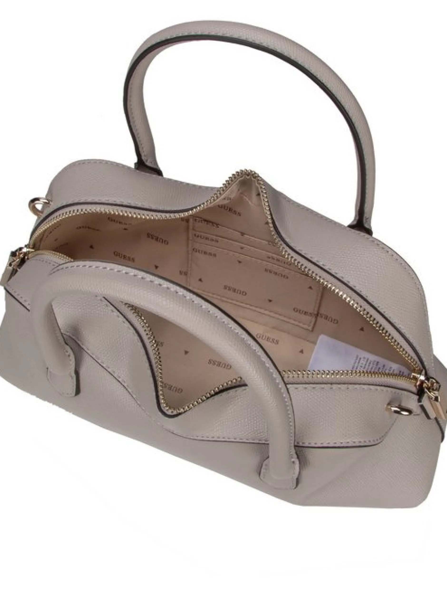 GUESS Damen Handtasche - Davina Satchel in taupe